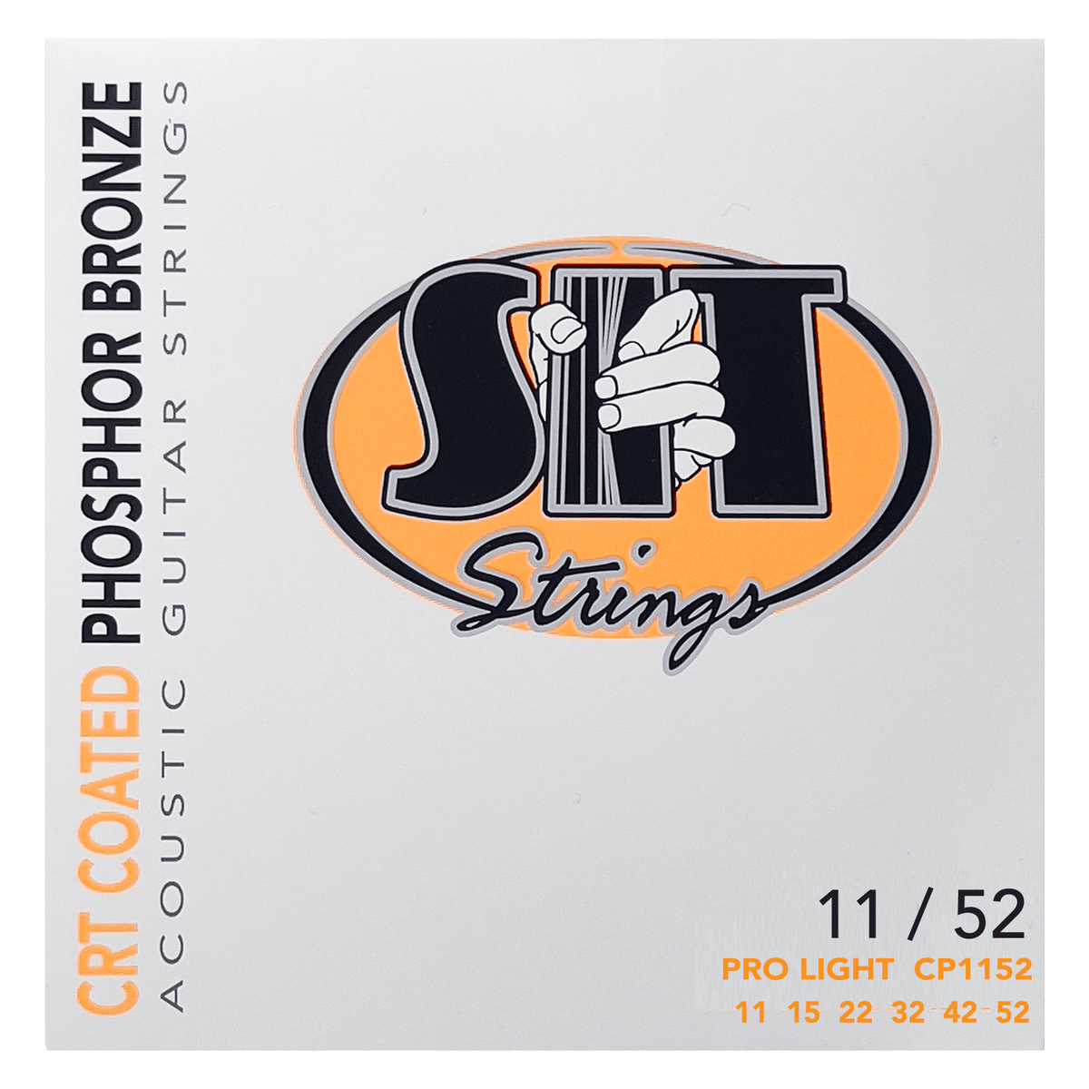 S.I.T. CRT Coated Phosphor Bronze Acoustic Guitar Strings – 11–52 (CP1152 Pro Light)
