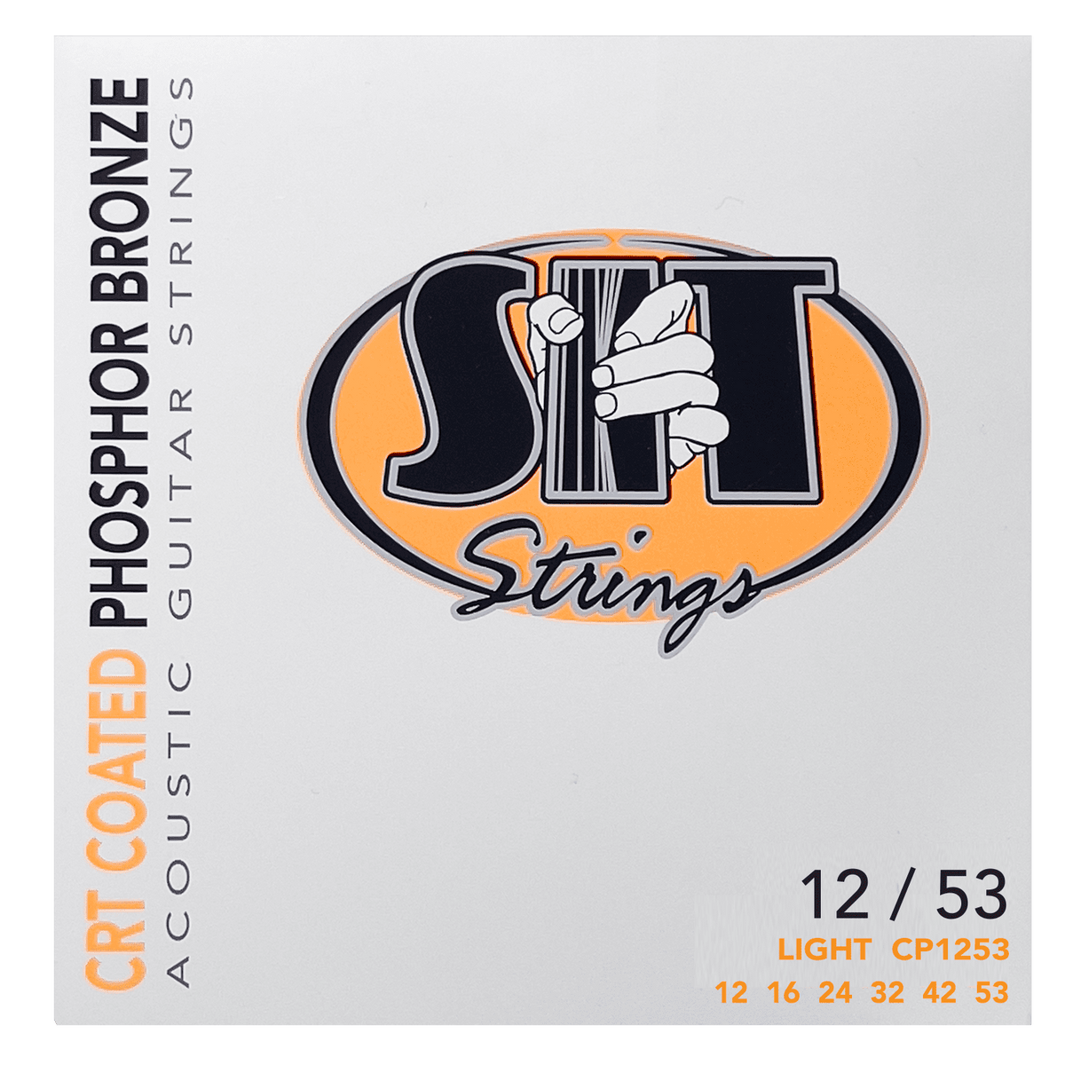 S.I.T. CRT Coated Phosphor Bronze Acoustic Guitar Strings – 12–53 (CP1253 Light)