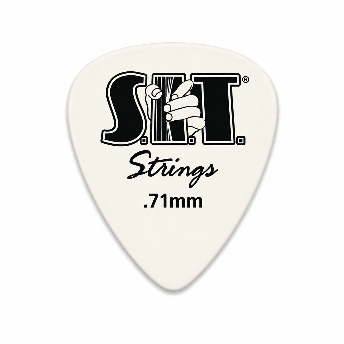 S.I.T. Delrin Picks – 351 Shape – (0.71mm Medium White)
