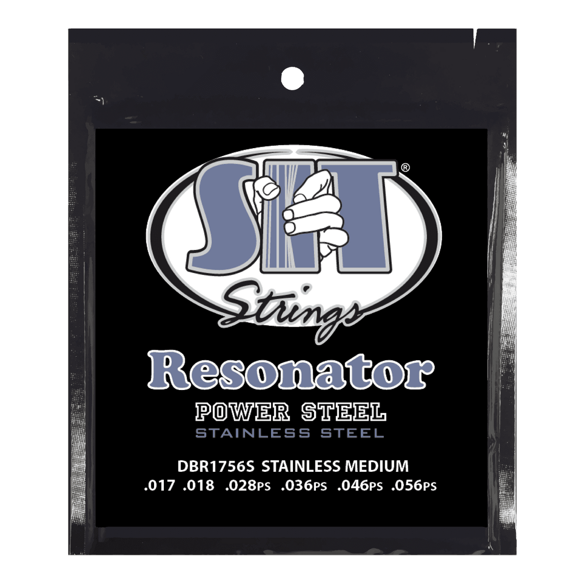 S.I.T. Resonator Acoustic Guitar Strings – Stainless Medium 17–56 (DBR1756S)