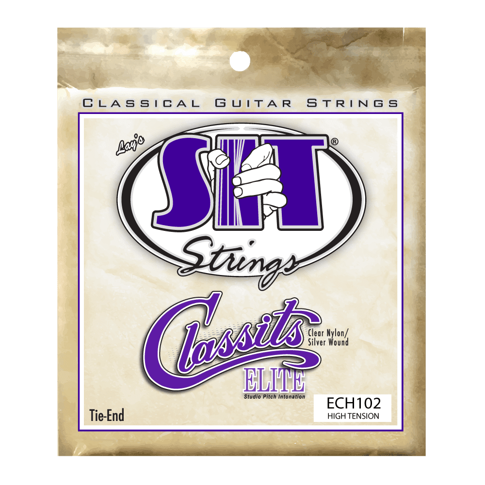 S.I.T. Classits Elite Classical Guitar Strings – High Tension Silver Wound Tie-End (ECH102)