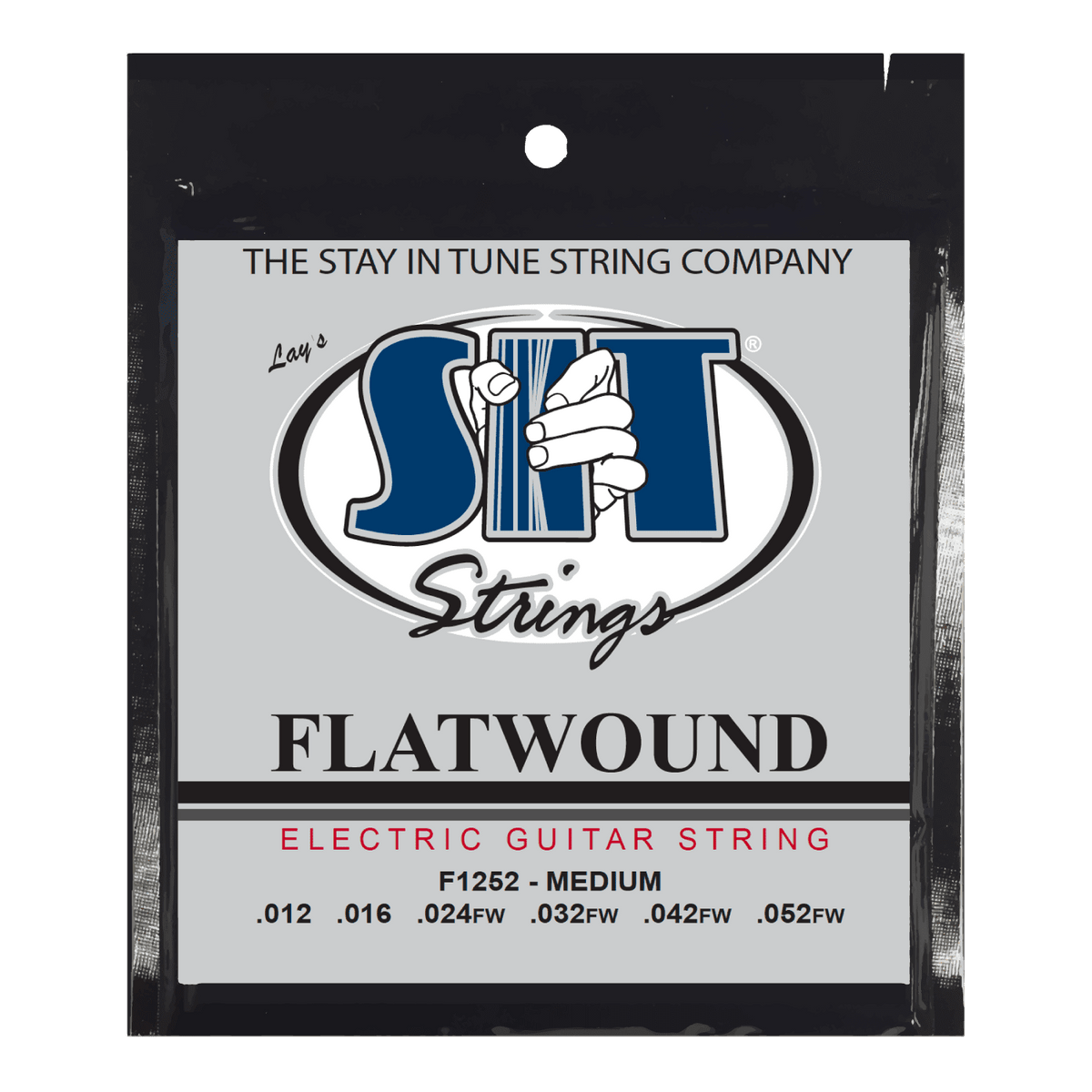 S.I.T. Power Flat Flatwound Electric Guitar Strings – 12–52 (F1252 Medium)