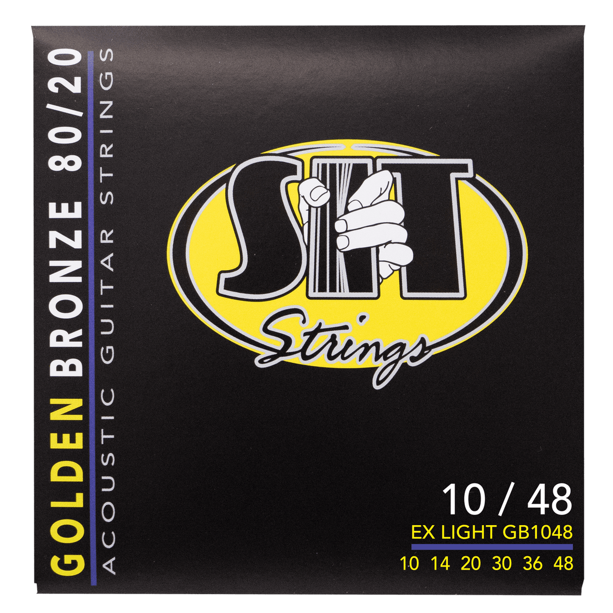 S.I.T. Golden Bronze 80/20 Acoustic Guitar Strings – 10–48 (GB1048 Extra Light)