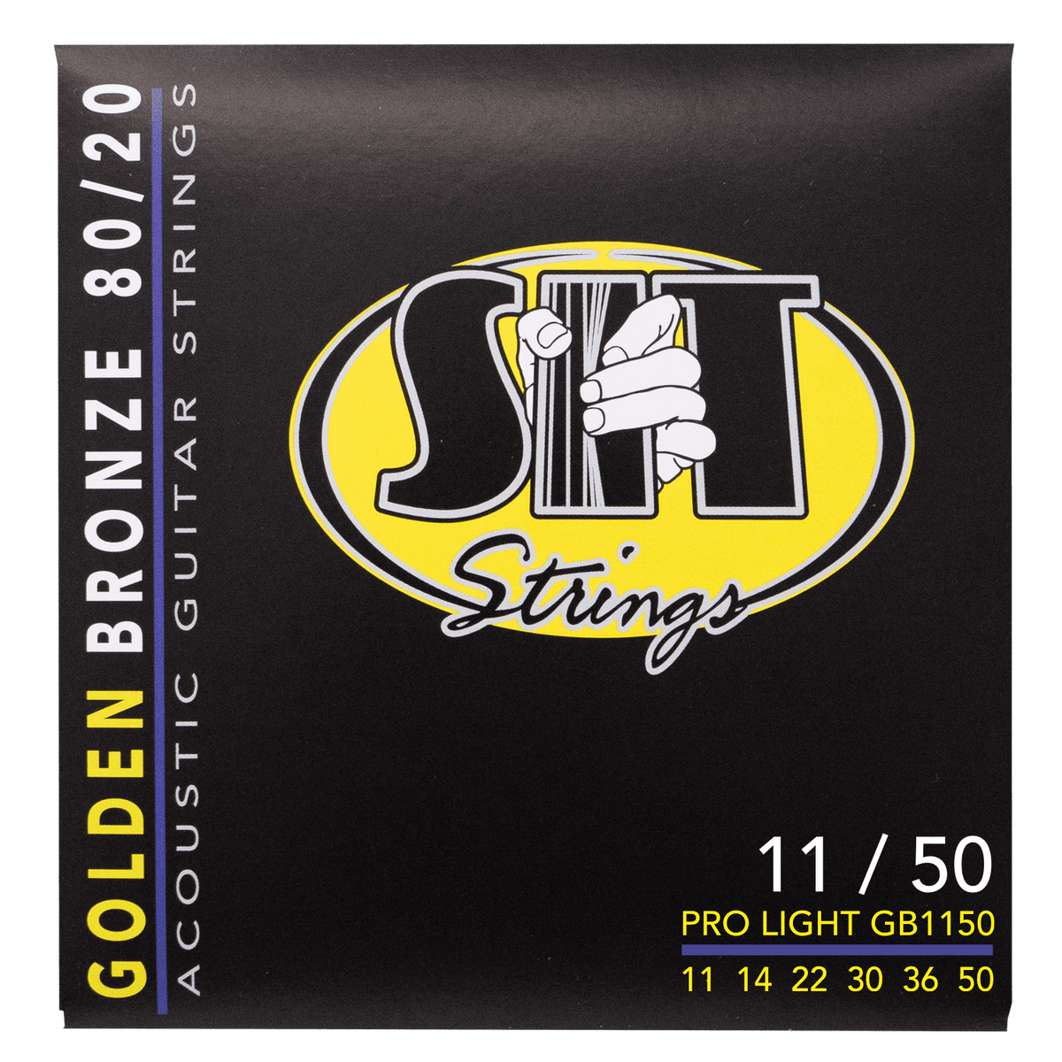 S.I.T. Golden Bronze 80/20 Acoustic Guitar Strings – 11–50 (GB1150 Pro Light)