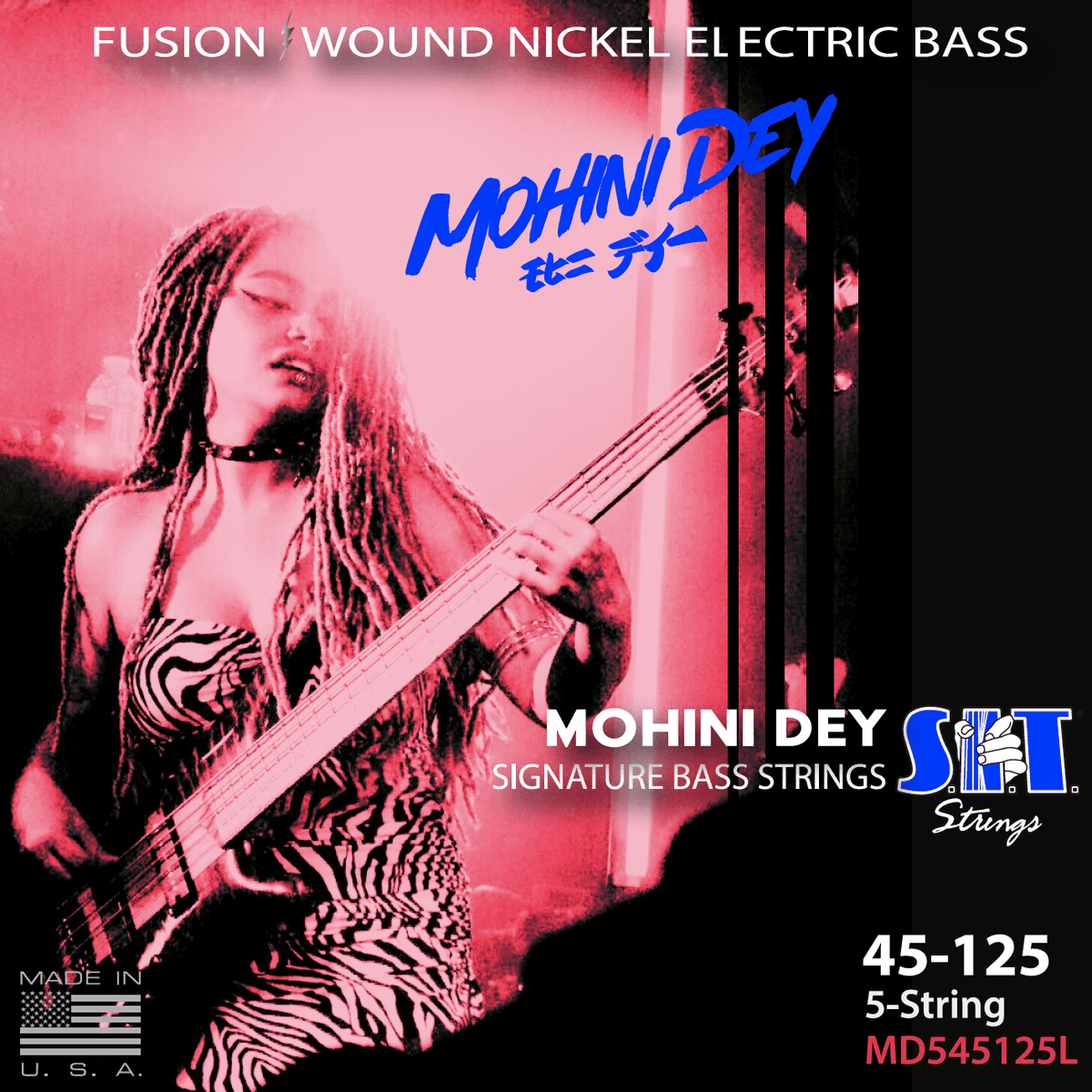 S.I.T. Mohini Dey Signature Fusion Wound 5-String Bass Strings – 45–125 (MD545125L)