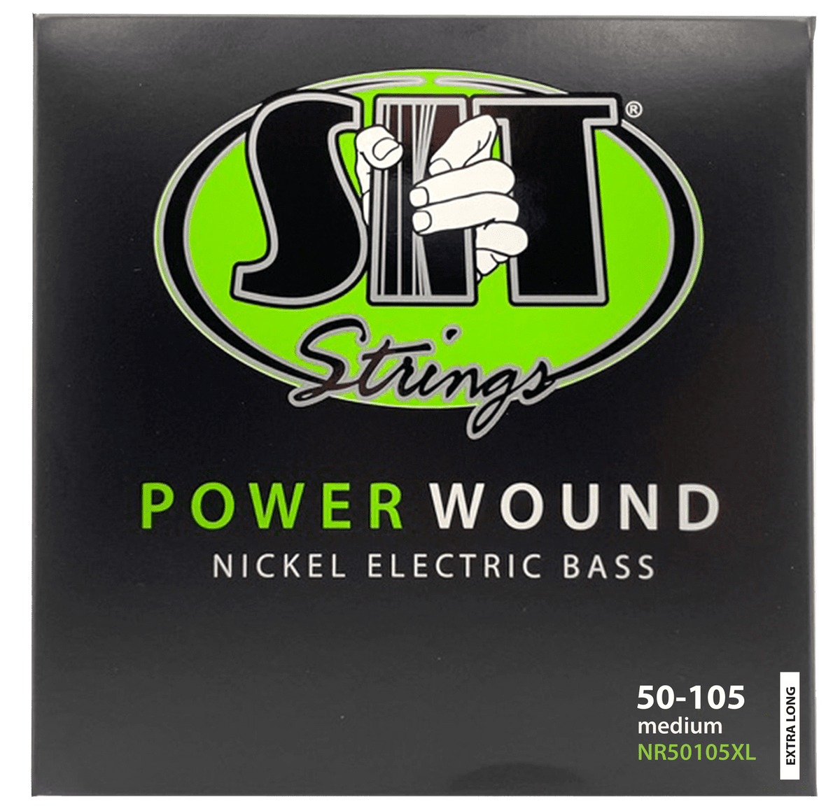 S.I.T. Power Wound Nickel 4-String Bass Strings – 50–105 Extra Long (NR50105XL Medium)
