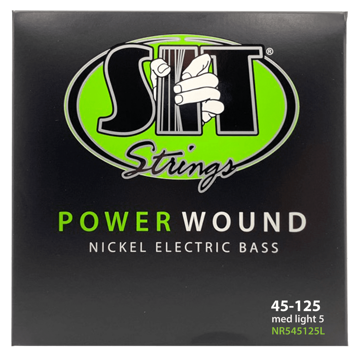 S.I.T. Power Wound Nickel 5-String Bass Strings – 45–125 (NR545125L Light)