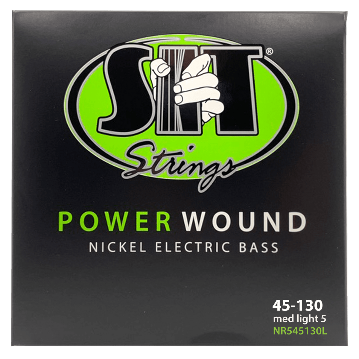 S.I.T. Power Wound Nickel 5-String Bass Strings – 45–130 (NR545130L Medium Light)