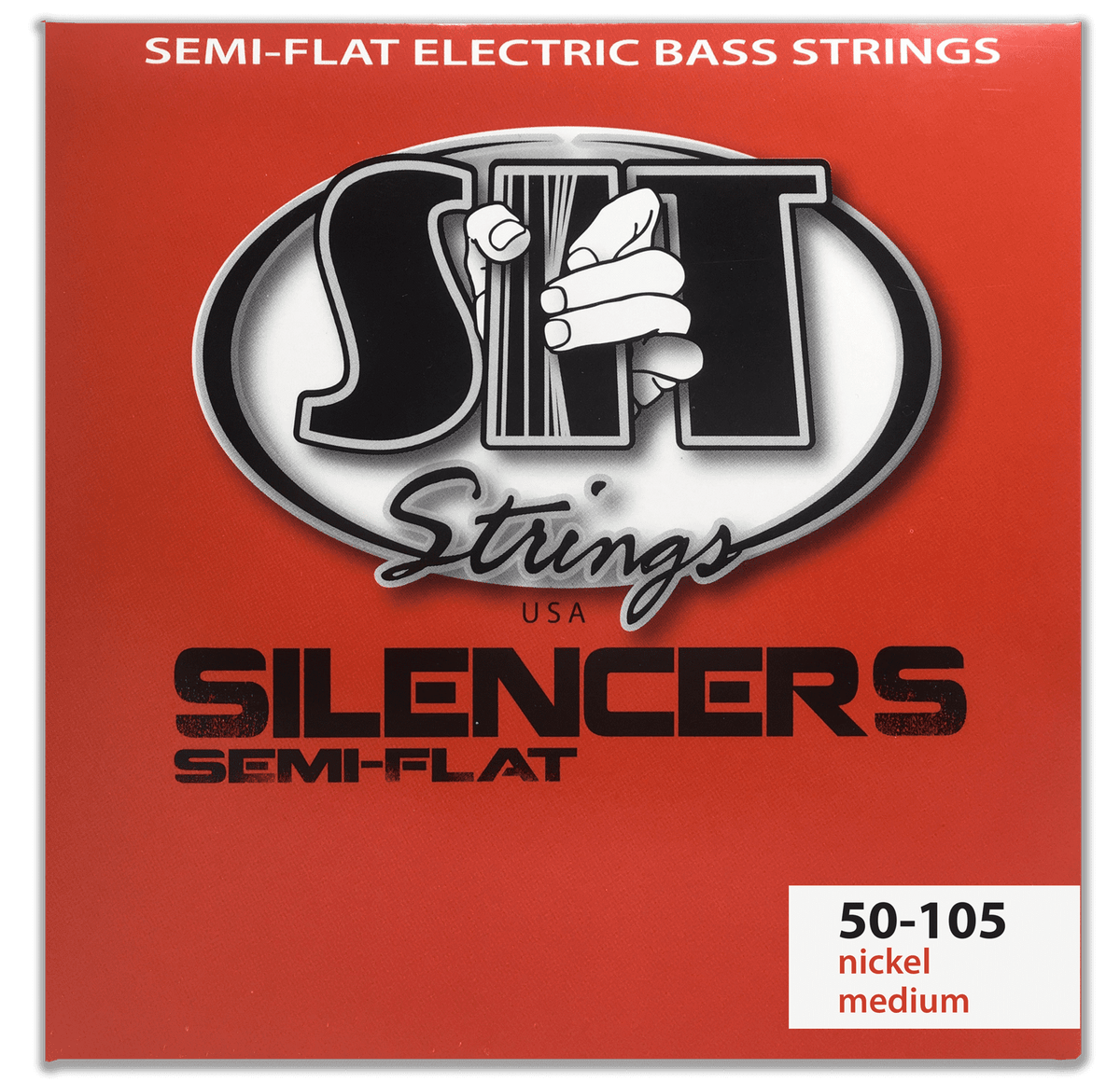 S.I.T. Silencer Nickel Semi-Flat 4-String Bass Strings – 50–105 (NRL50105L Medium)
