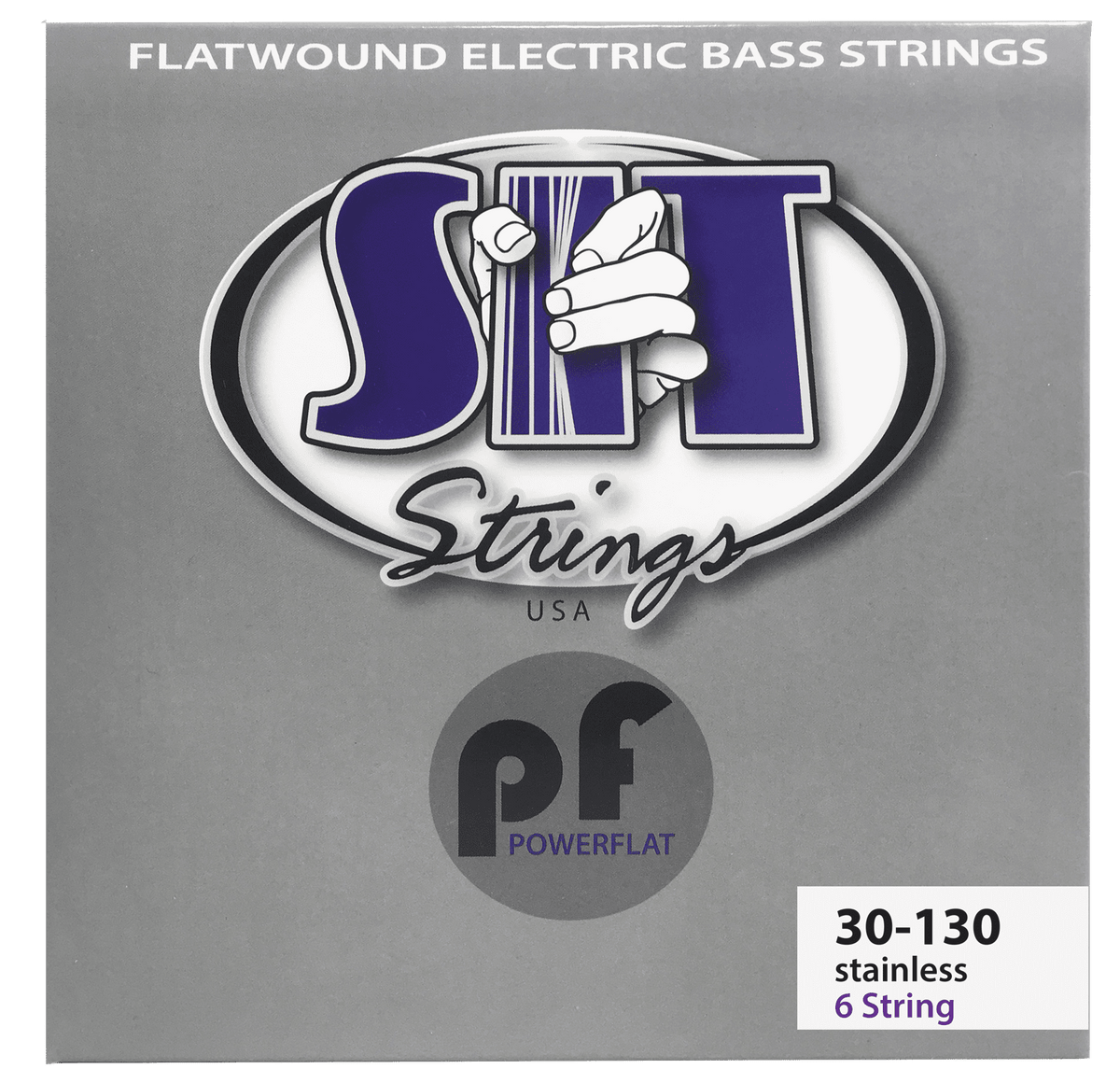 S.I.T. Power Flat Wound 6-String Bass Strings – 30–130 (PF630130L Light)