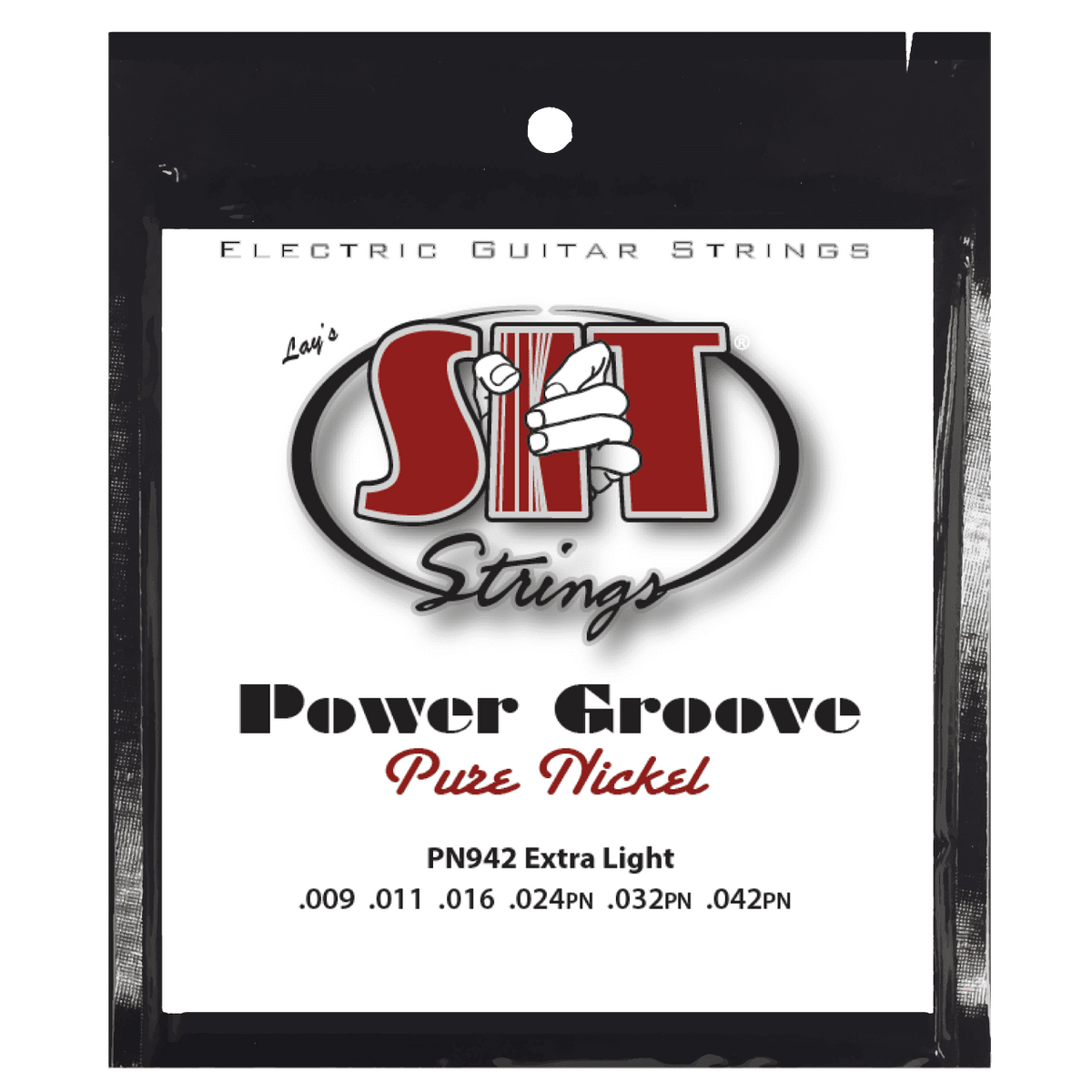 S.I.T. Power Groove Pure Nickel Electric Guitar Strings – 9–42 (PN942 Extra Light)