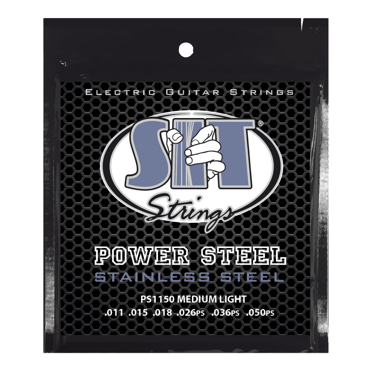 S.I.T. Power Steel Stainless Electric Guitar Strings – 11–50 (PS1150 Medium Light)