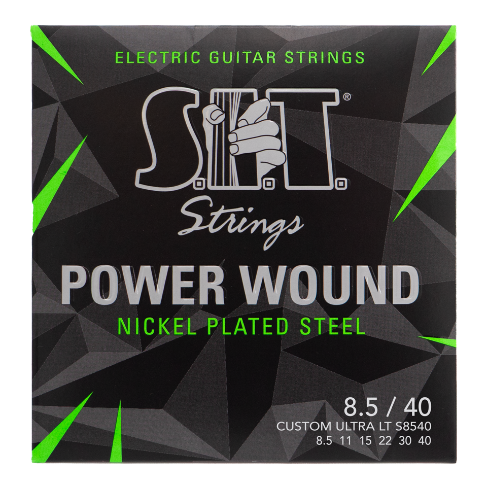 S.I.T. Power Wound Nickel Electric Guitar Strings – 8.5–40 (S8540 Custom Ultra Light)