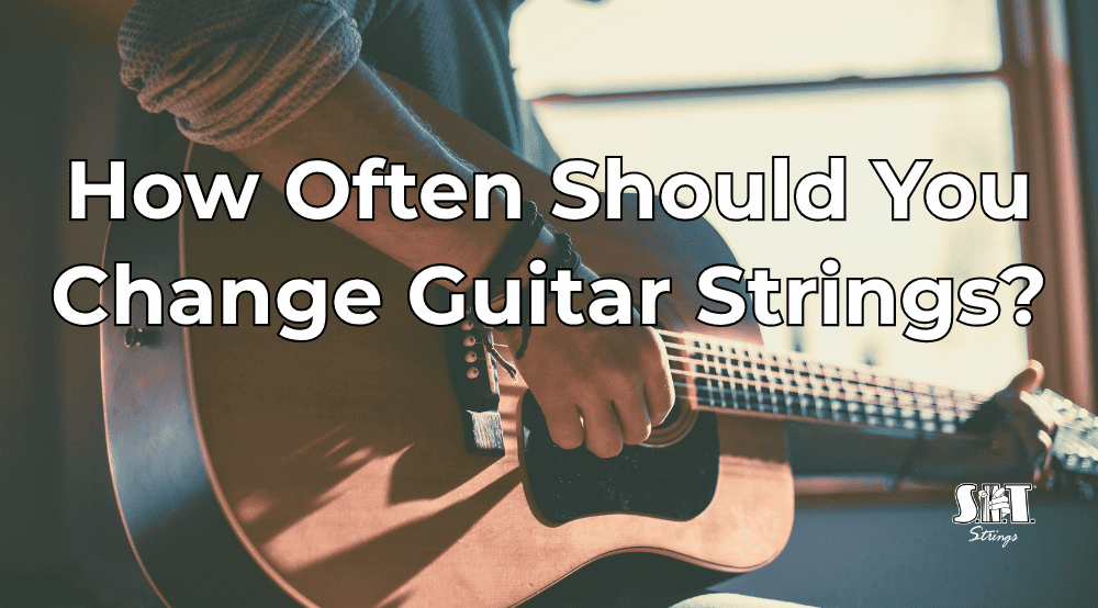 Guitar being restrung with the title How Often Should You Change Guitar Strings