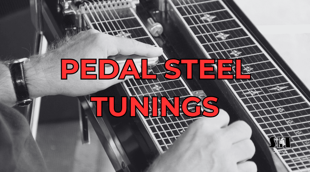 Pedal steel guitar with the title Pedal Steel Tunings Explained