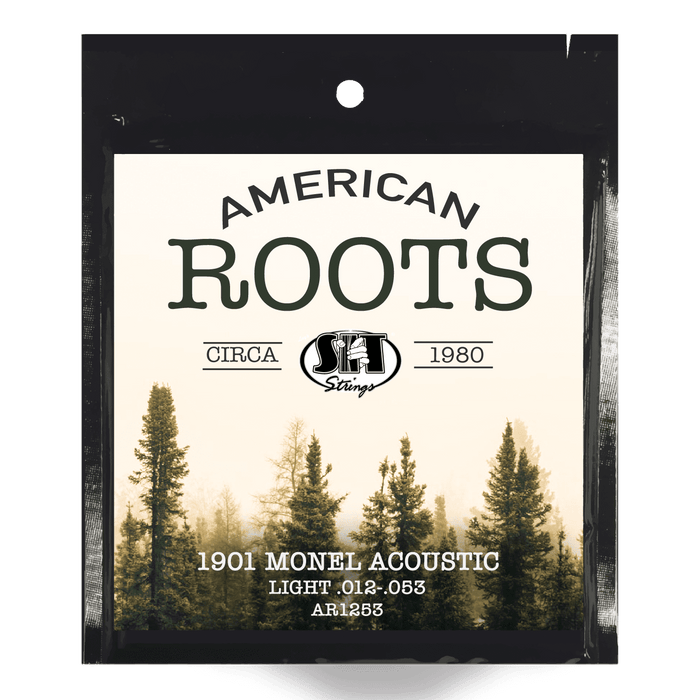 American Roots Monel Acoustic Guitar Strings – 12–53 (AR1253 Light)