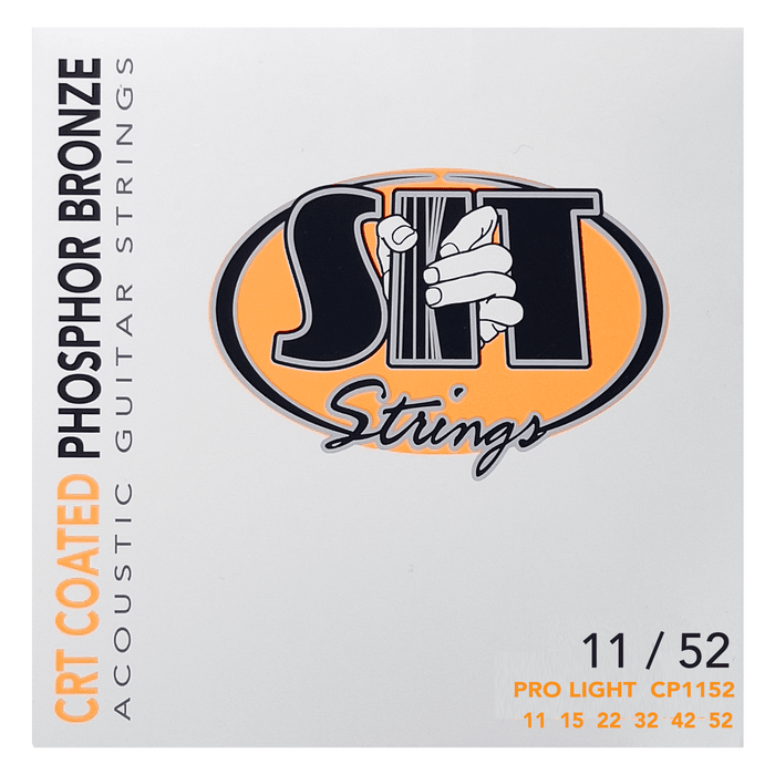 CRT Coated Phosphor Bronze Acoustic Guitar Strings – 11–52 (CP1152 Pro Light)