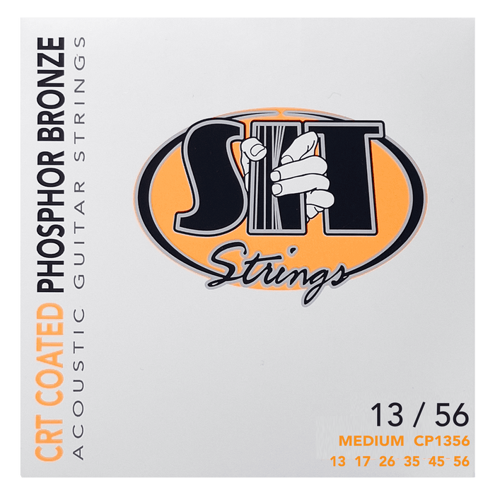 CRT Coated Phosphor Bronze Acoustic Guitar Strings – 13–56 (CP1356 Medium)