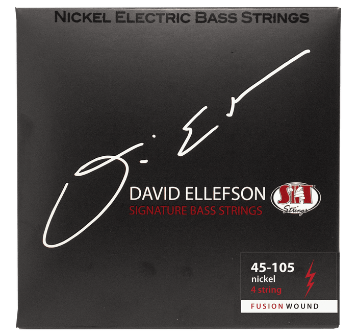 David Ellefson Signature Fusion Wound 4-String Bass Strings – 45–105 (DRB45105L Medium)