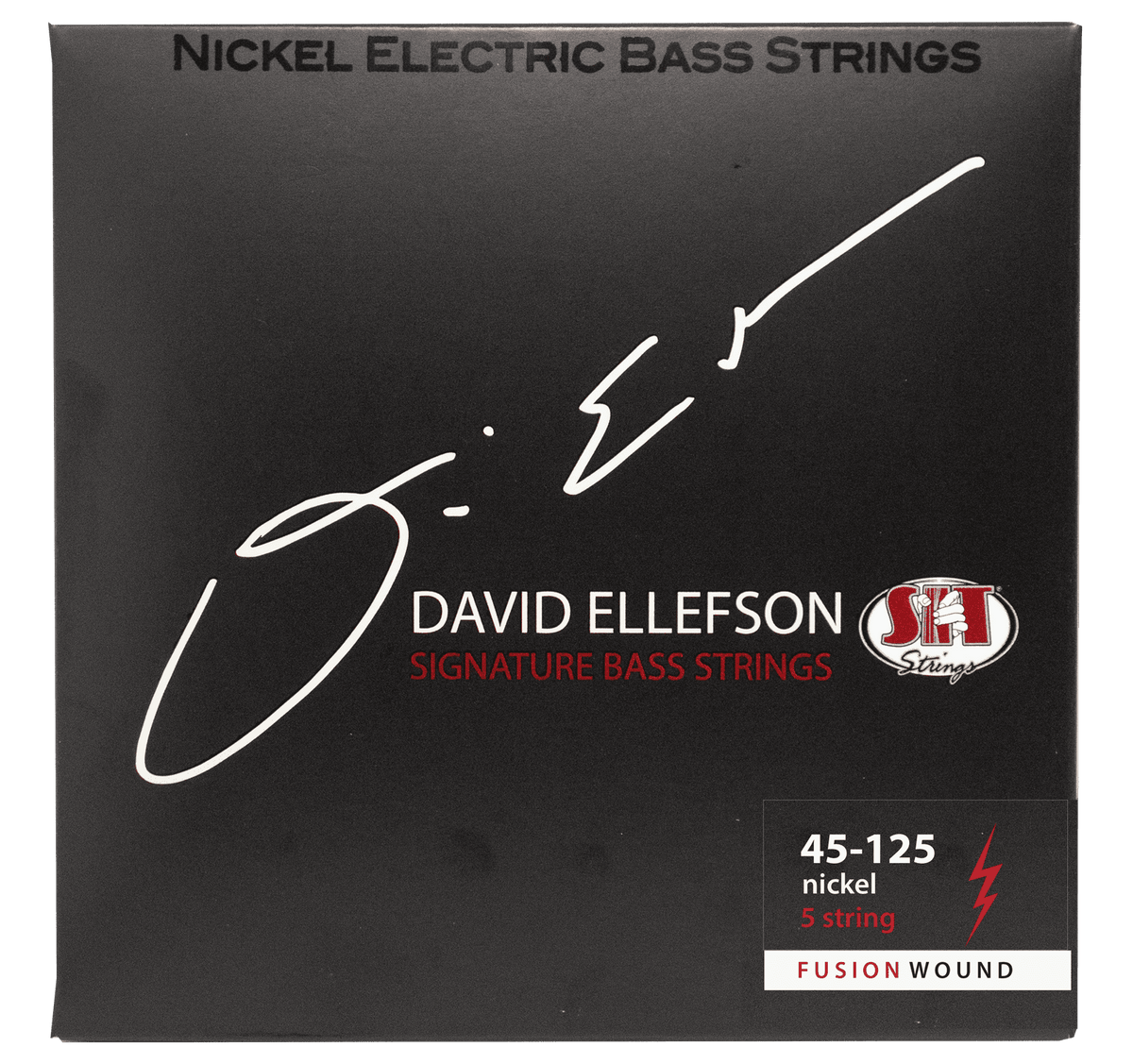S.I.T. David Ellefson Signature Fusion Wound 5-String Bass Strings – 45–125 (DRB545125L Medium)
