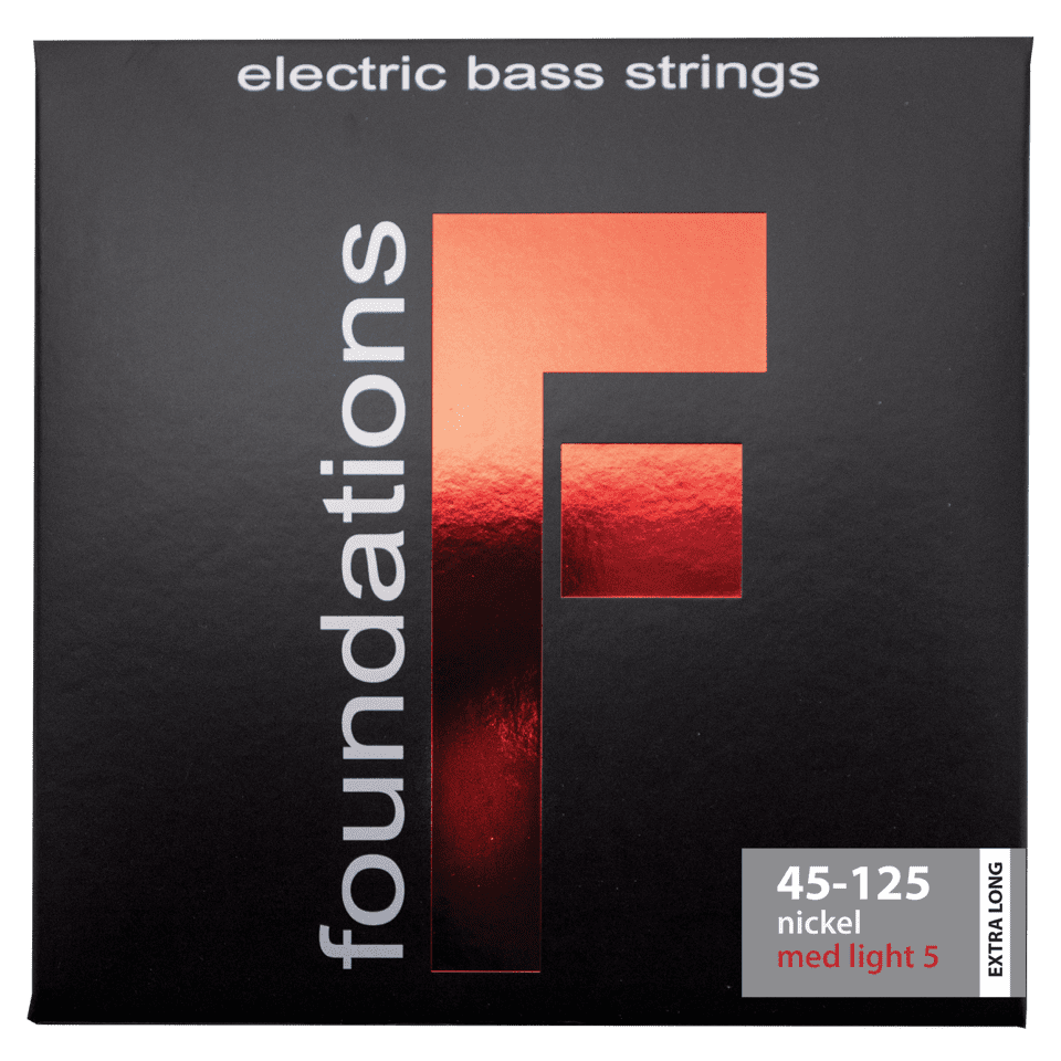 S.I.T. Foundations Nickel 5-String Bass Strings – 45–125 Extra Long (FN545125XL Light)