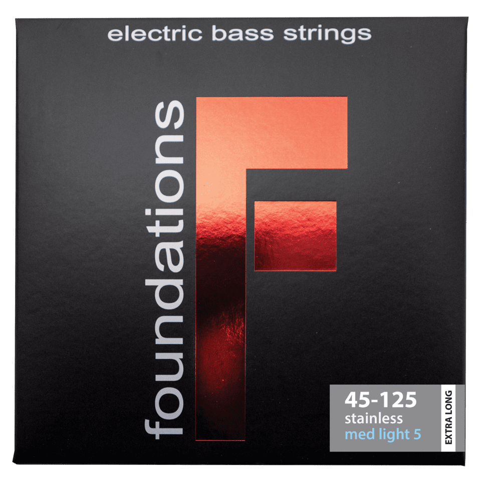 S.I.T. Foundations Stainless Steel 5-String Bass Strings – 45–125 Extra Long (FS545125XL Light)