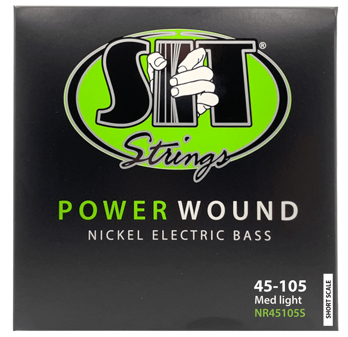 S.I.T. Power Wound Nickel 4-String Bass Strings – 45–105 Short Scale (NR45105S Medium Light)