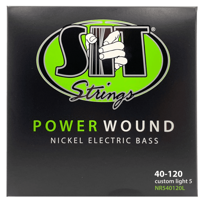 Power Wound Nickel 5-String Bass Strings – 40–120 (NR540120L Custom Light)