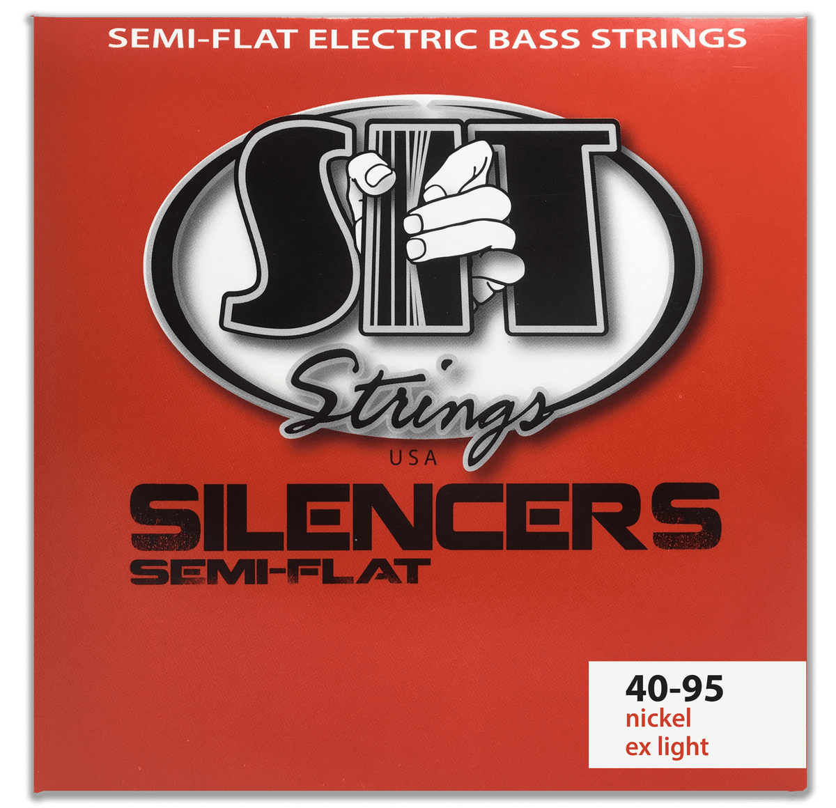S.I.T. Silencer Nickel Semi-Flat 4-String Bass Strings – 40–95 (NRL4095L Extra Light)