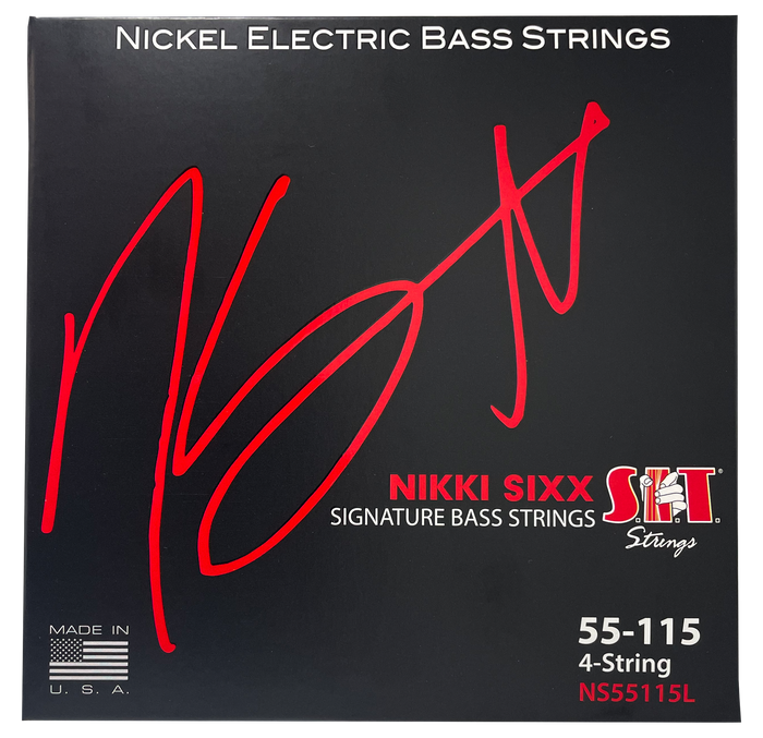 Nikki Sixx Signature 4-String Bass Strings – 55–115 (NS55115L Medium Heavy)