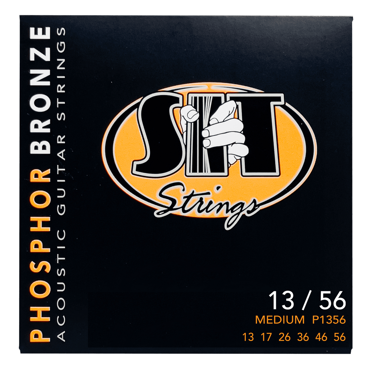 S.I.T. Phosphor Bronze Acoustic Guitar Strings – 13–56 (P1356 Medium)