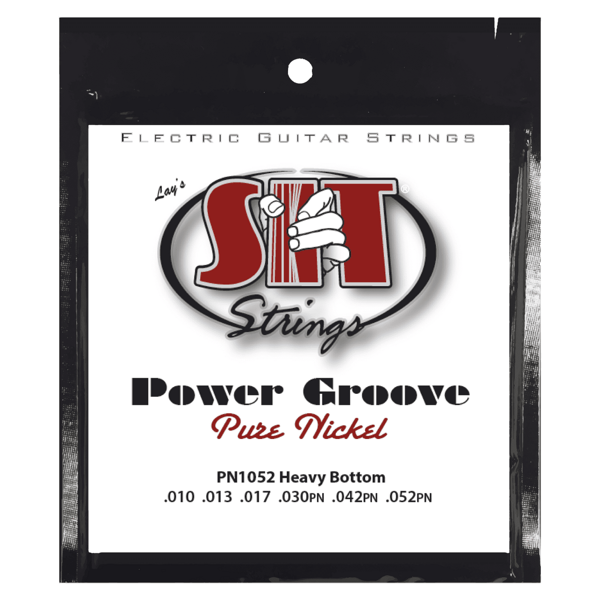S.I.T. Power Groove Pure Nickel Electric Guitar Strings – 10–52 (PN1052 Heavy Bottom)