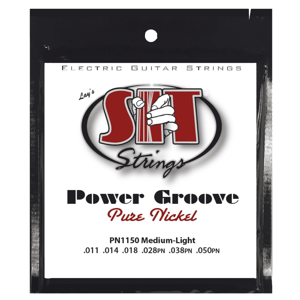 S.I.T. Power Groove Pure Nickel Electric Guitar Strings – 11–50 (PN1150 Medium Light)