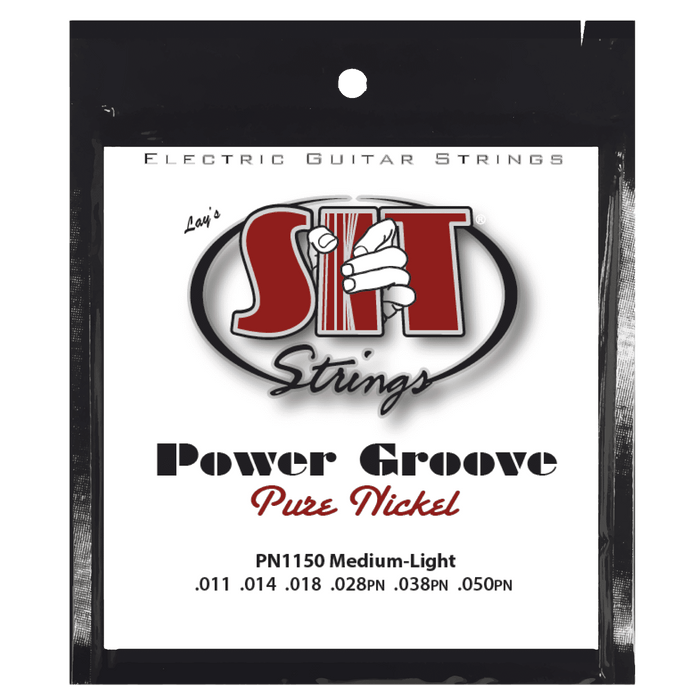 Power Groove Pure Nickel Electric Guitar Strings – 11–50 (PN1150 Medium Light)