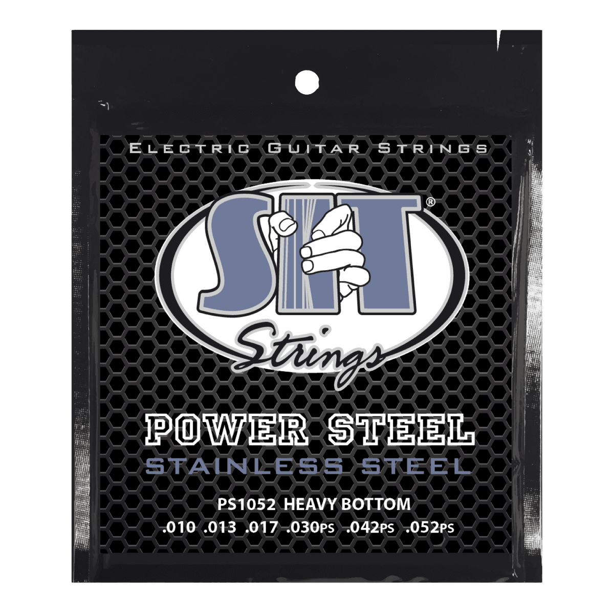 S.I.T. Power Steel Stainless Electric Guitar Strings – 10–52 (PS1052 Heavy Bottom)