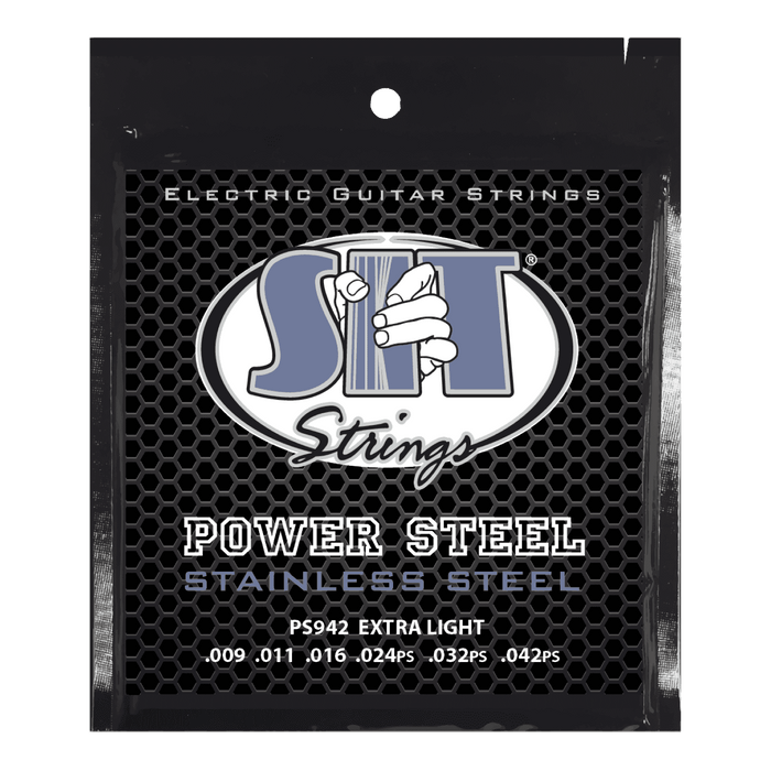 Power Steel Stainless Electric Guitar Strings – 9–42 (PS942 Extra Light)
