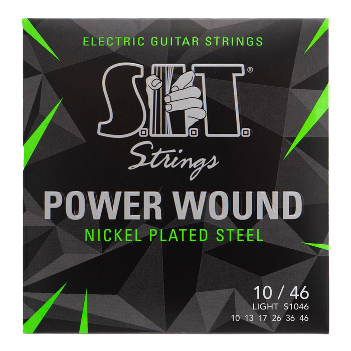 Power Wound Nickel Electric Guitar Strings – 10–46 (S1046 Light)