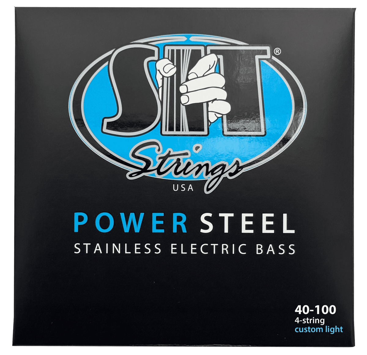 S.I.T. Power Steel Stainless Steel 4-String Bass Strings – 40–100 (SR40100L Custom Light)