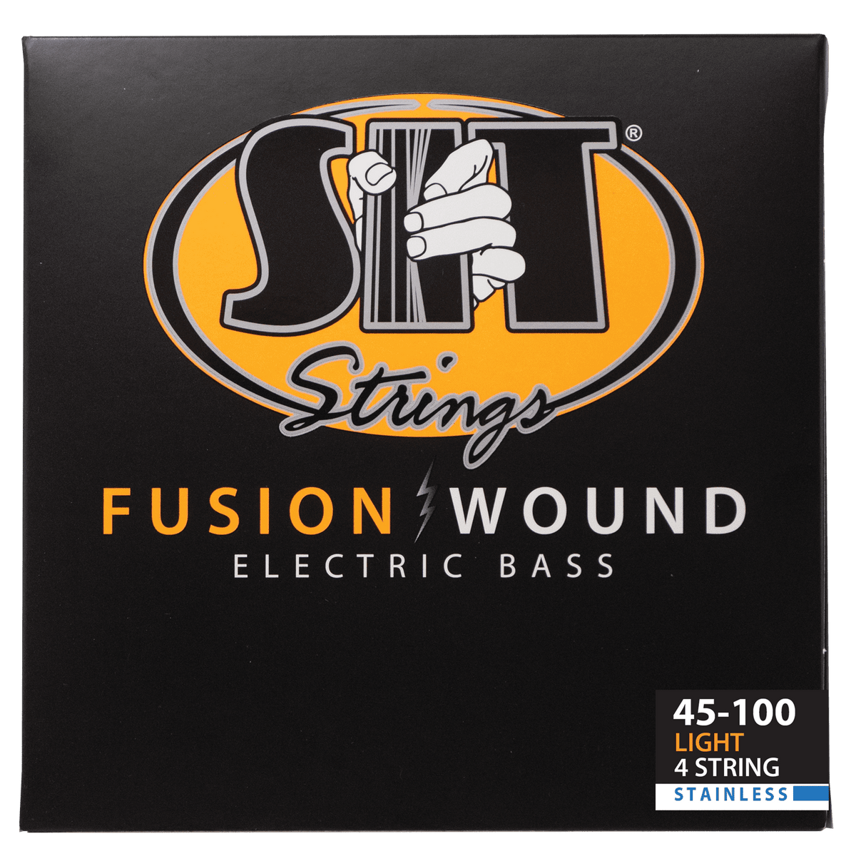S.I.T. Fusion Wound Stainless Steel 4-String Bass Strings – 45–100 (SRB45100L Light)