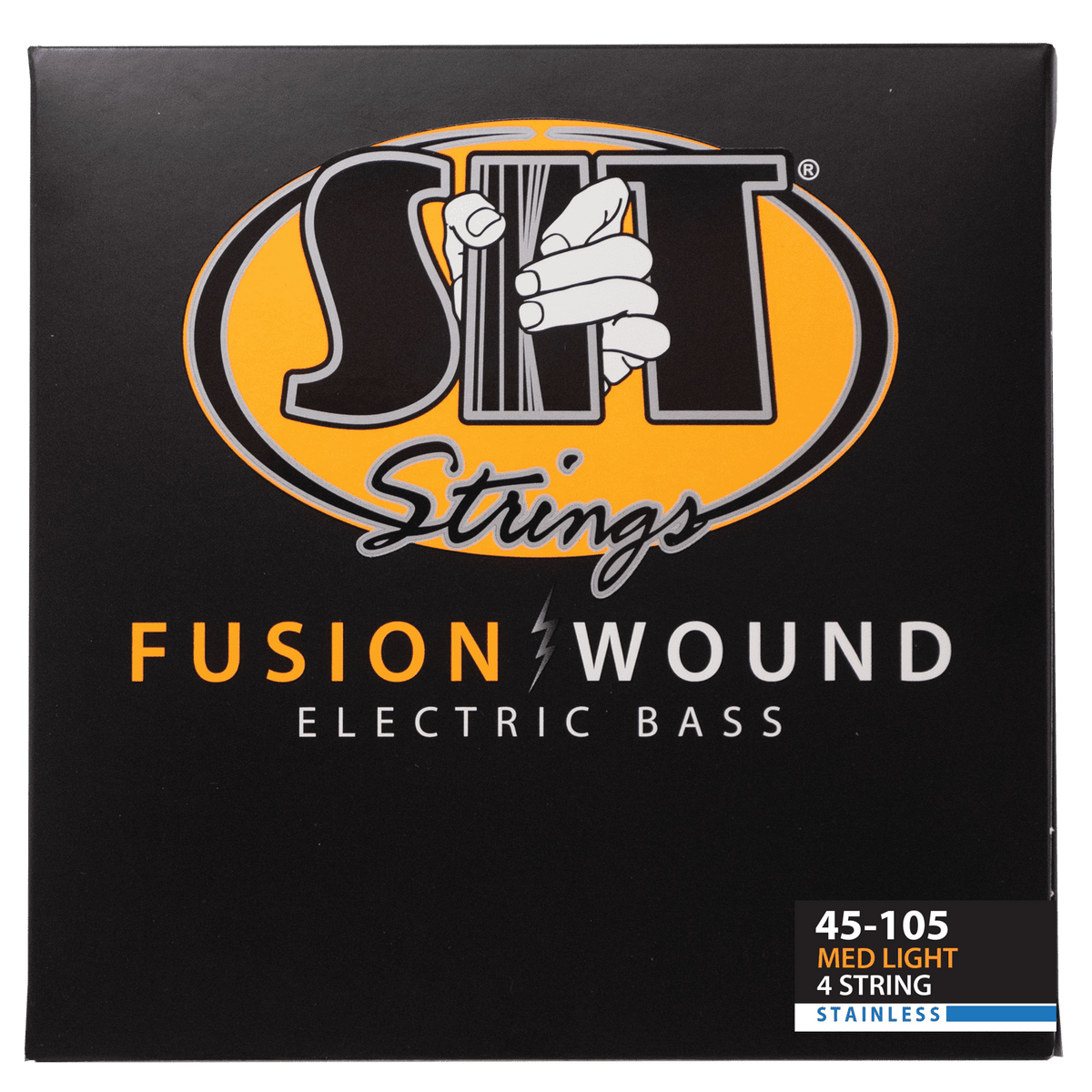 S.I.T. Fusion Wound Stainless Steel 4-String Bass Strings – 45–105 (SRB45105L Medium Light)