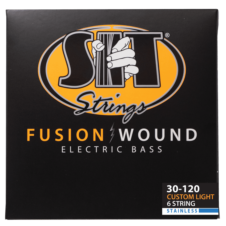 S.I.T. Fusion Wound Stainless Steel 6-String Bass Strings – 30–120 (SRB630120L Custom Light)