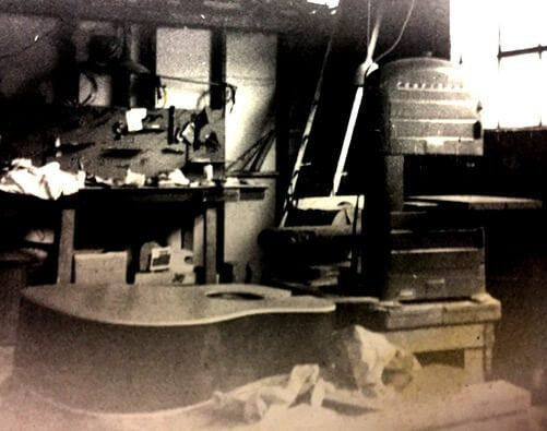 Inside the repair shop.