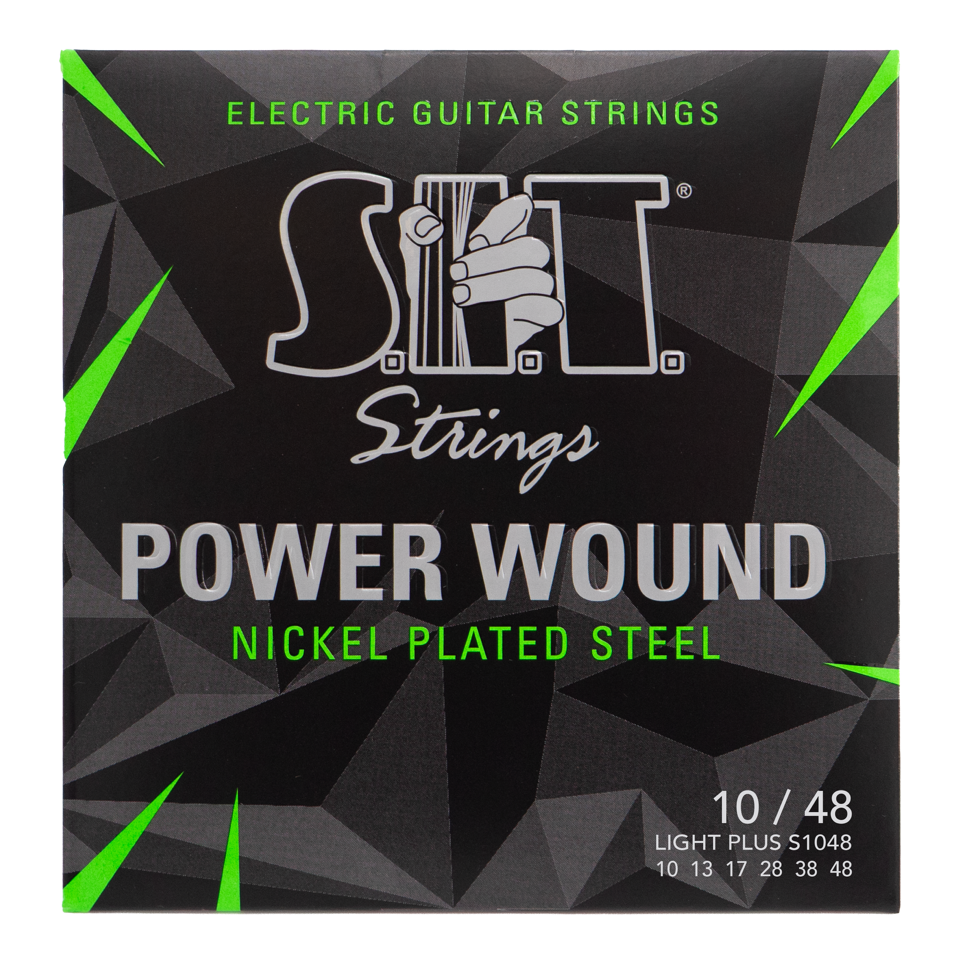 S.I.T. Power Wound Nickel Electric Guitar Strings – 10–48 (S1048 Light Plus)