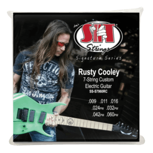 Rusty Cooley Guitar Strings made with S.I.T. Strings Power Wound Nickel Electric Strings.